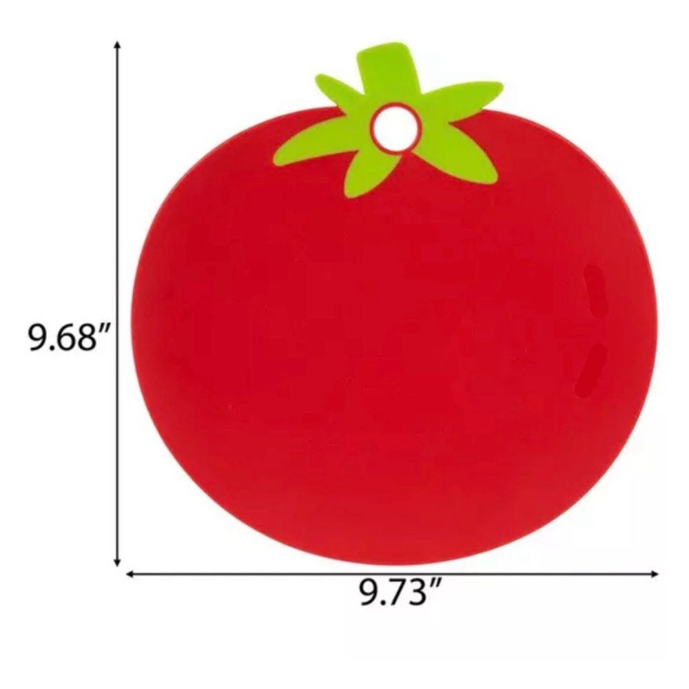 Red Tomato-Shaped Cutting Board - New - Picture 3 of 3